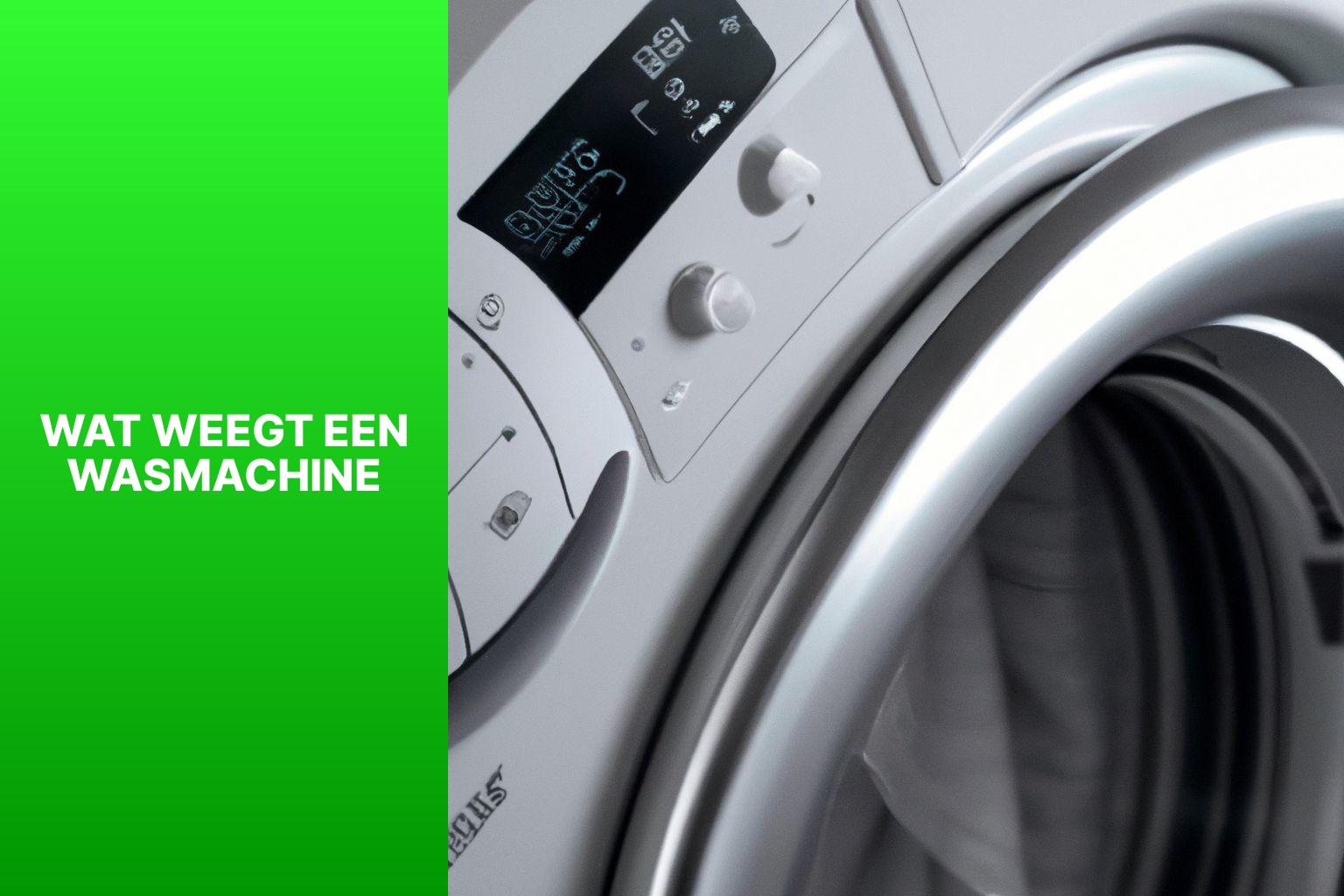 gewicht van een wasmachine